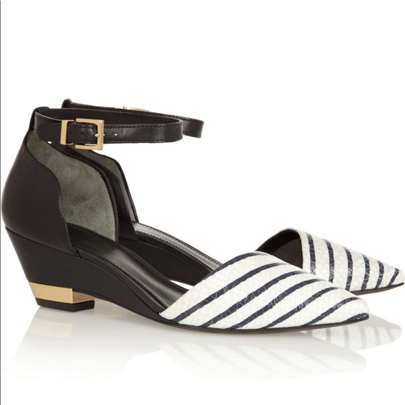 Tory Burch | Striped Snake effect wedge pumps women size 9 - Picture 1 of 8